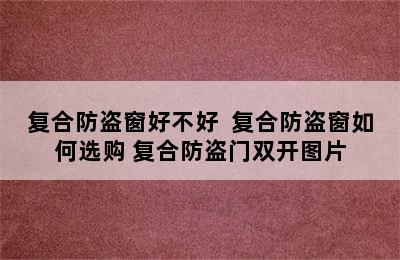 复合防盗窗好不好  复合防盗窗如何选购 复合防盗门双开图片